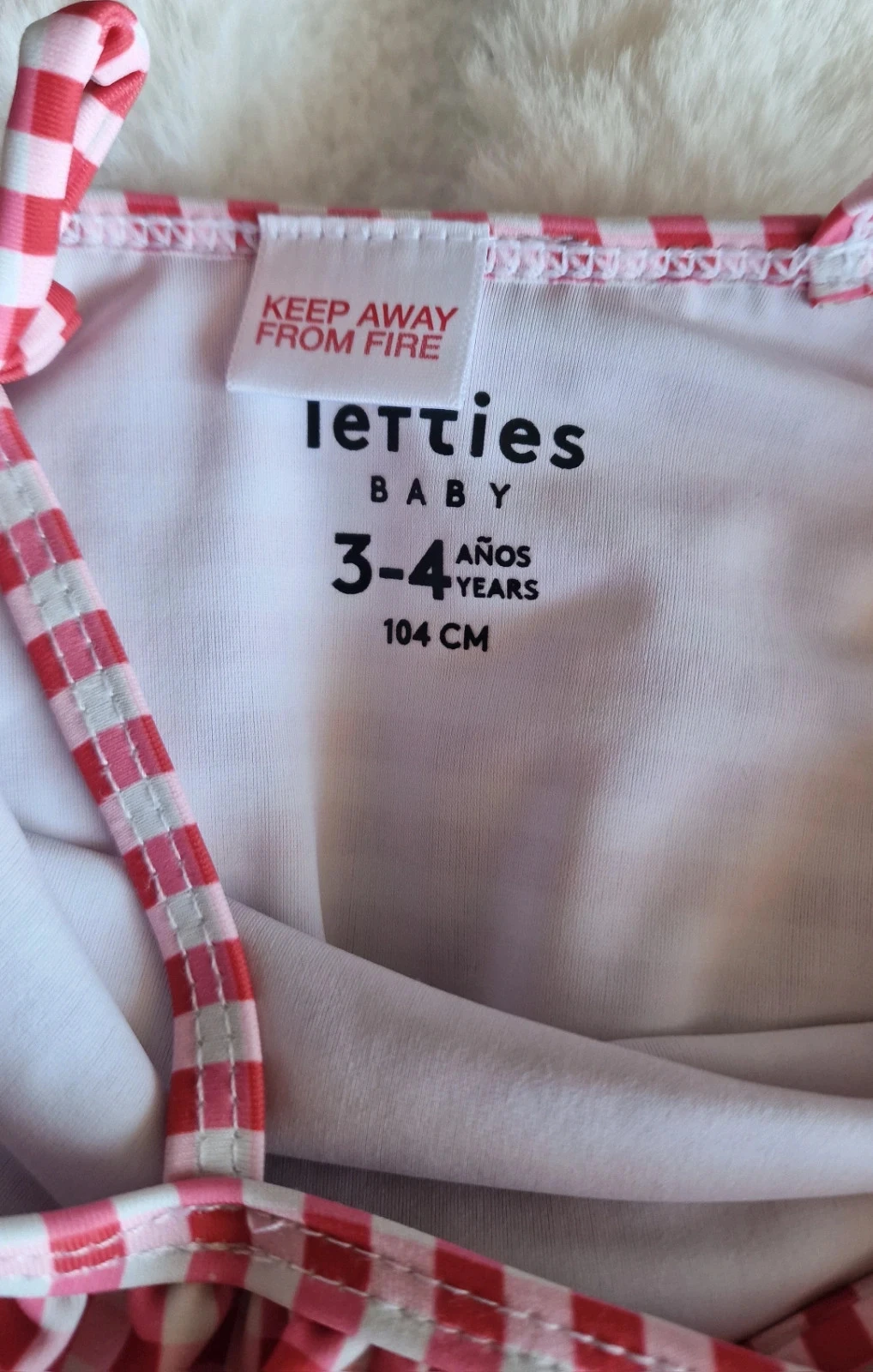 Biquíni menina Lefties 3-4 anos (104 cm) vichy rosa – photo 4